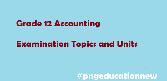 Grade 12 Accounting Examination Topics and Units