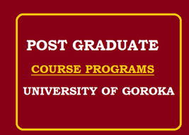 post graduate course programs for university of goroka 